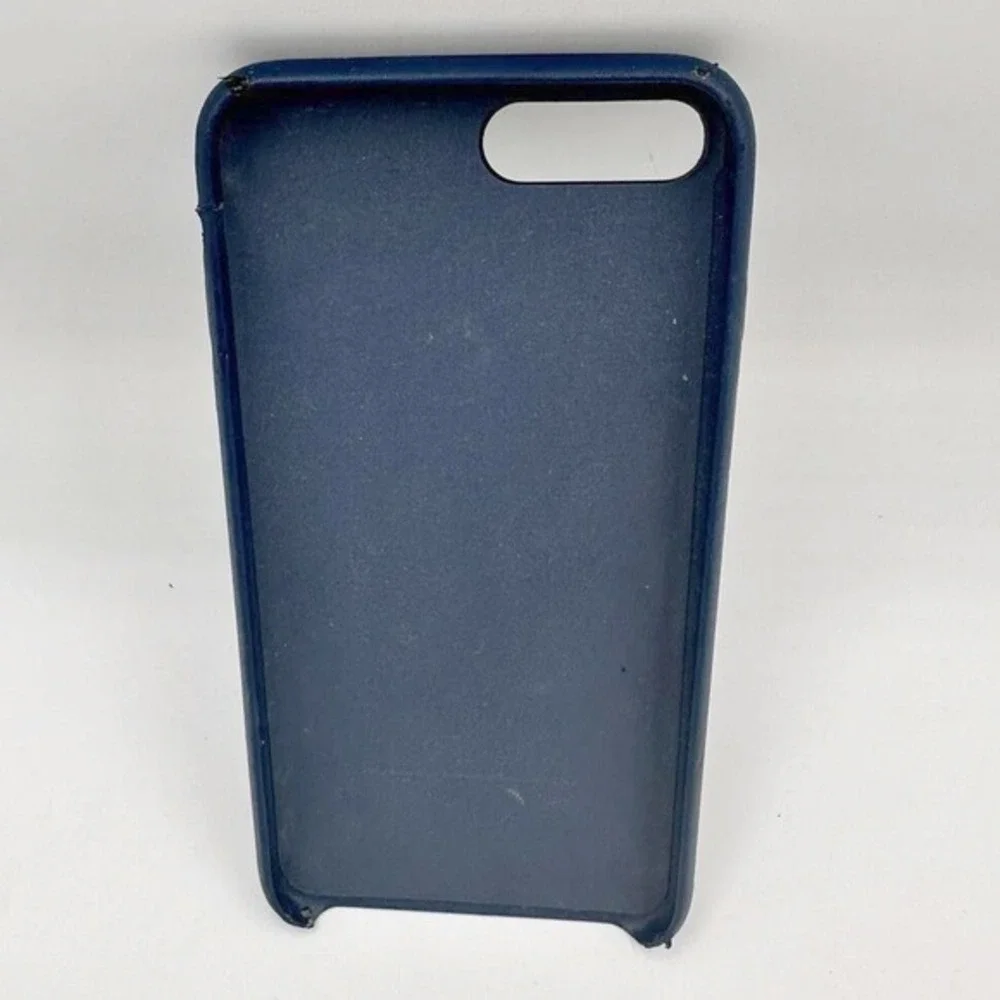 Apple iPhone 7 Plus 8 Plus Leather Case Midnight Blue Genuine Leather Vintage 33